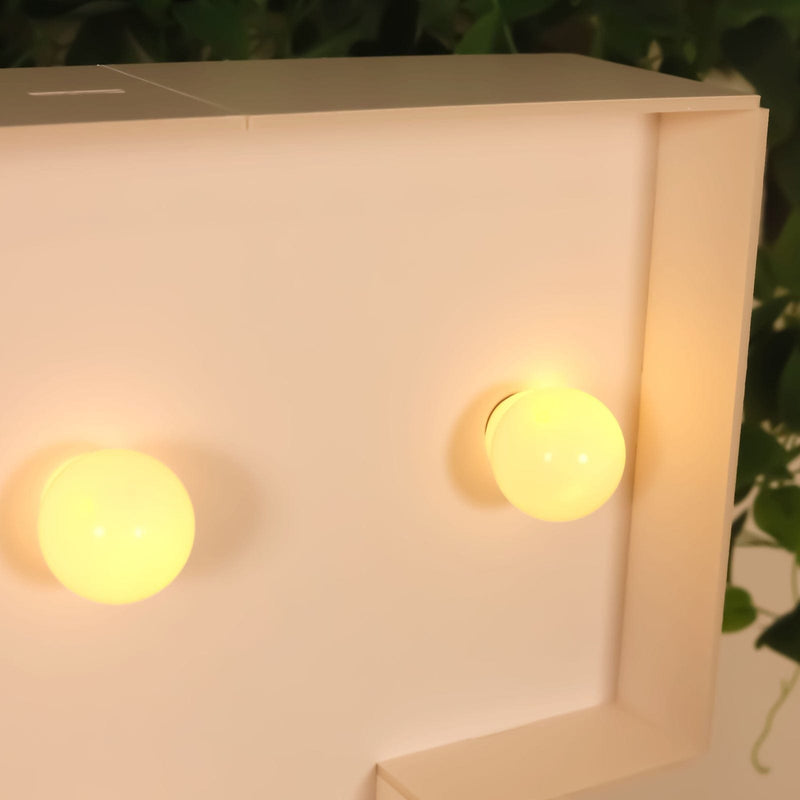 4ft XL LED Marquee Letter Foam Board with 10 Warm White Battery Operated LEDs - White