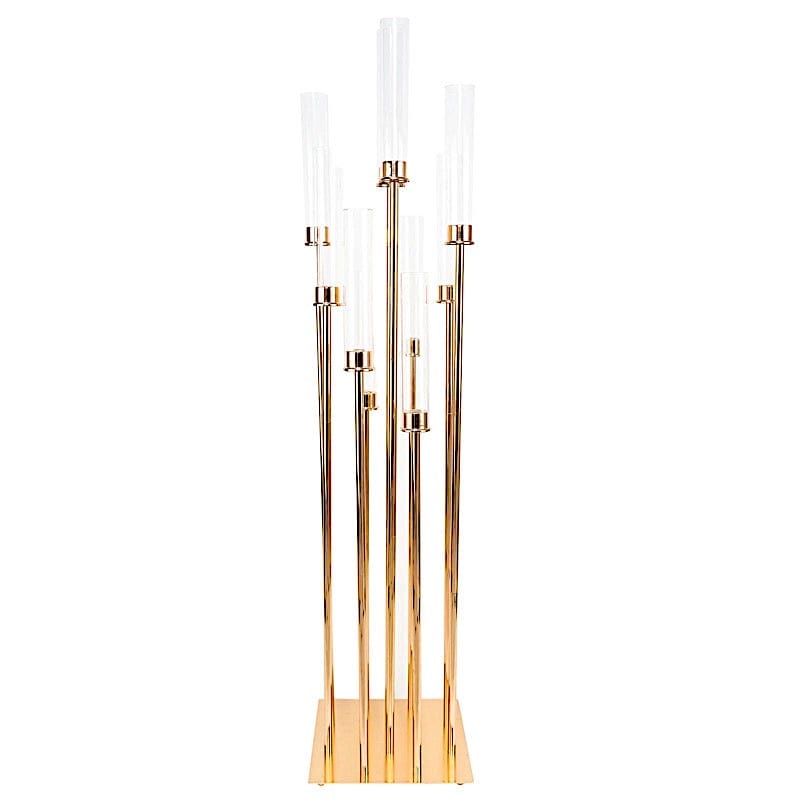 Candelabra Candle Holder Centerpiece with Glass