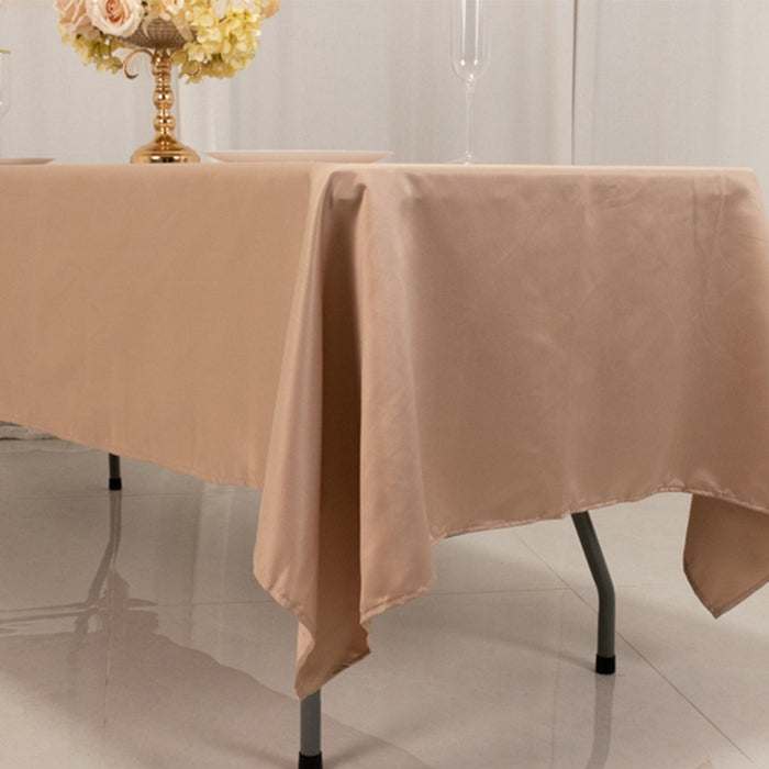 60" x 102" Lamour Satin Rectangular Tablecloth