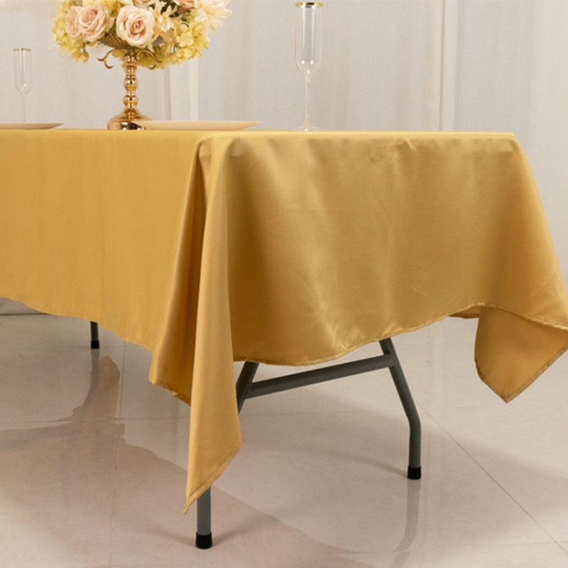 60" x 102" Lamour Satin Rectangular Tablecloth