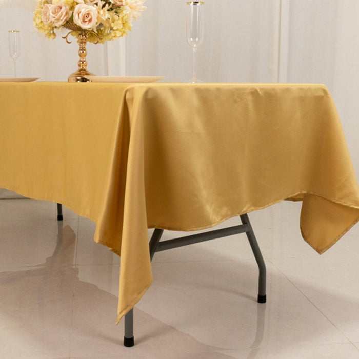 60" x 102" Lamour Satin Rectangular Tablecloth