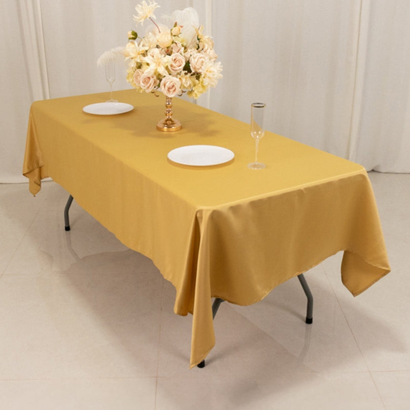 60" x 102" Lamour Satin Rectangular Tablecloth