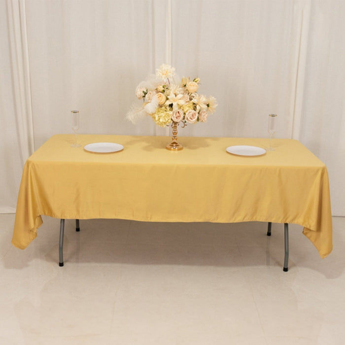 60" x 102" Lamour Satin Rectangular Tablecloth