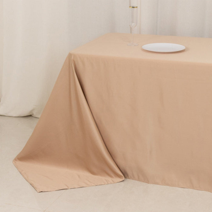 90" x 156" Lamour Satin Rectangular Tablecloth