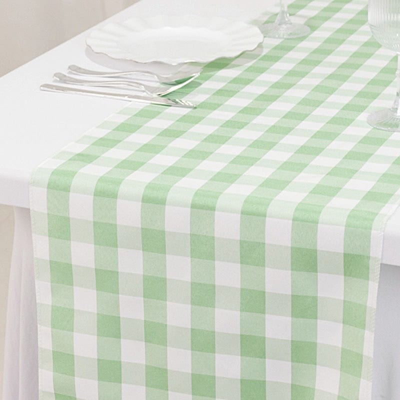 Checkered Gingham Polyester Table Runner