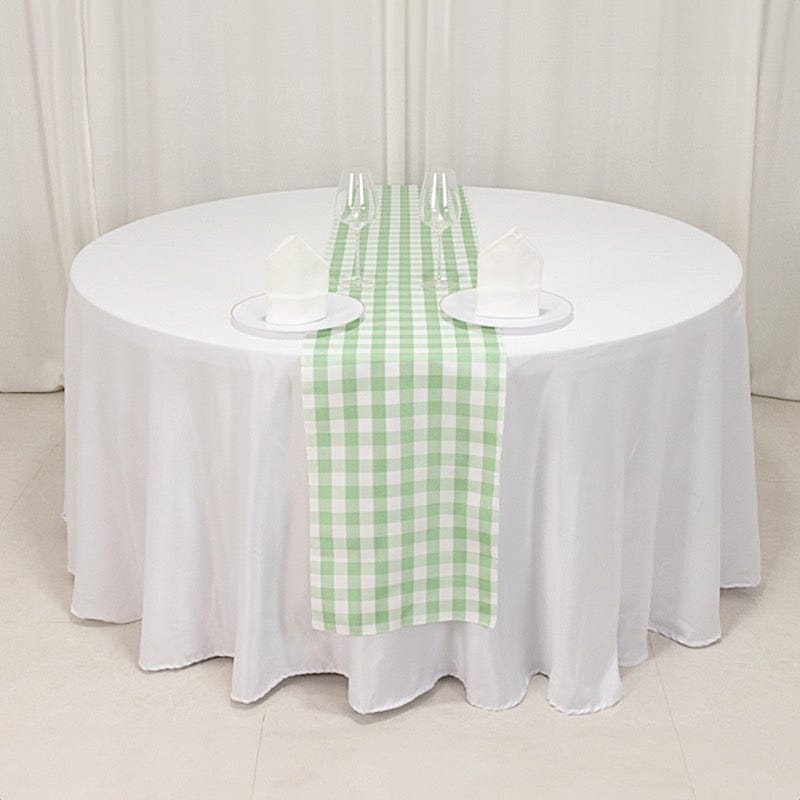 Checkered Gingham Polyester Table Runner
