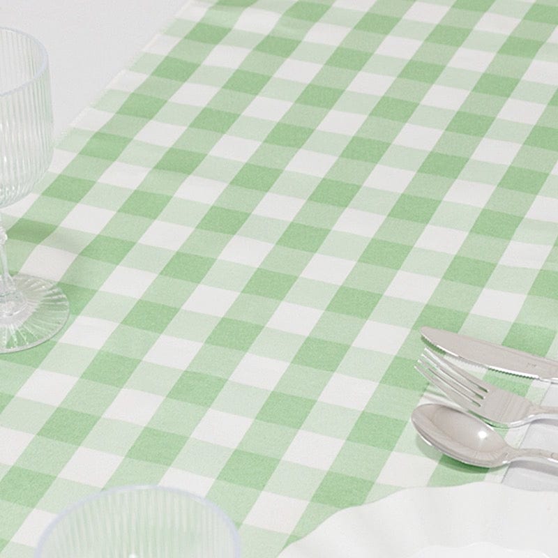 Checkered Gingham Polyester Table Runner