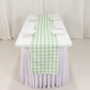 Checkered Gingham Polyester Table Runner