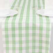 Checkered Gingham Polyester Table Runner RUN_CHK_SAGE