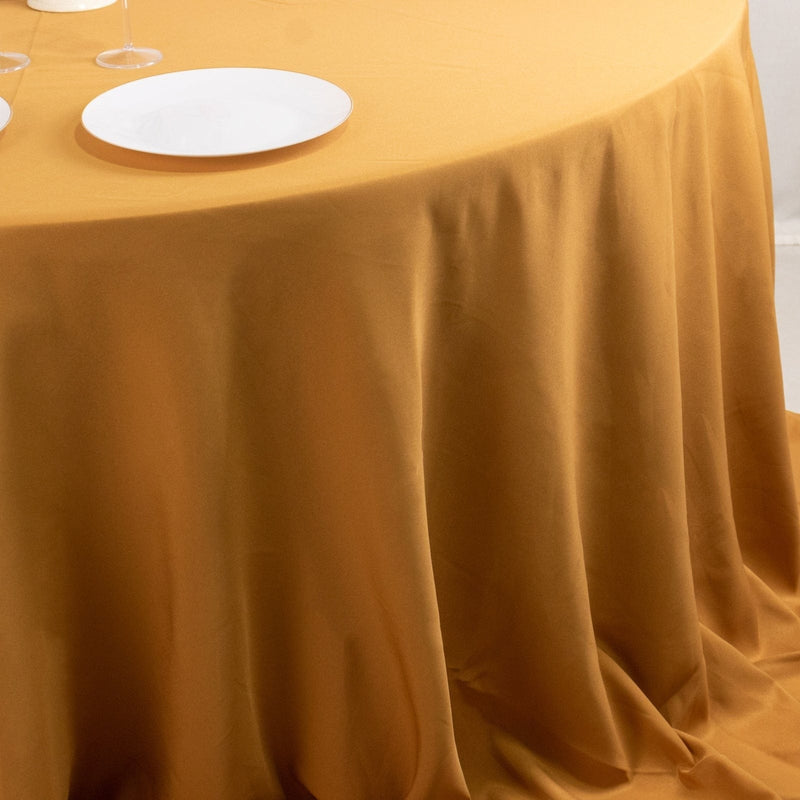 132" Premium Polyester Round Tablecloth Wedding Party Table Linens