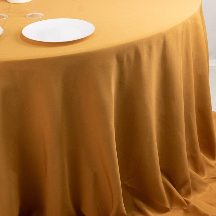 132" Premium Polyester Round Tablecloth Wedding Party Table Linens