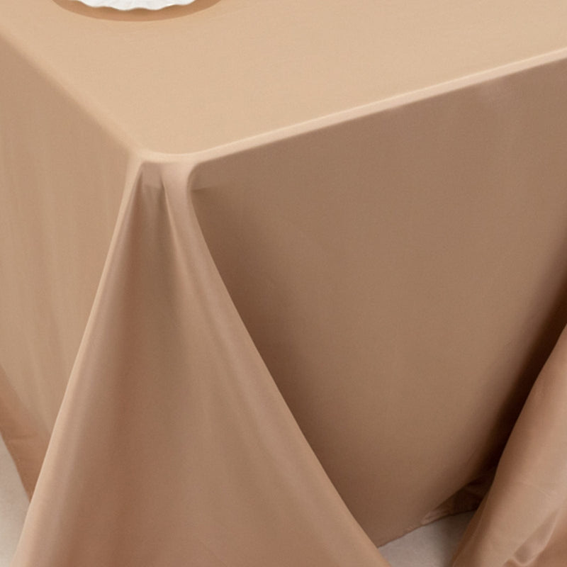 90" x 132" Lamour Satin Rectangular Tablecloth