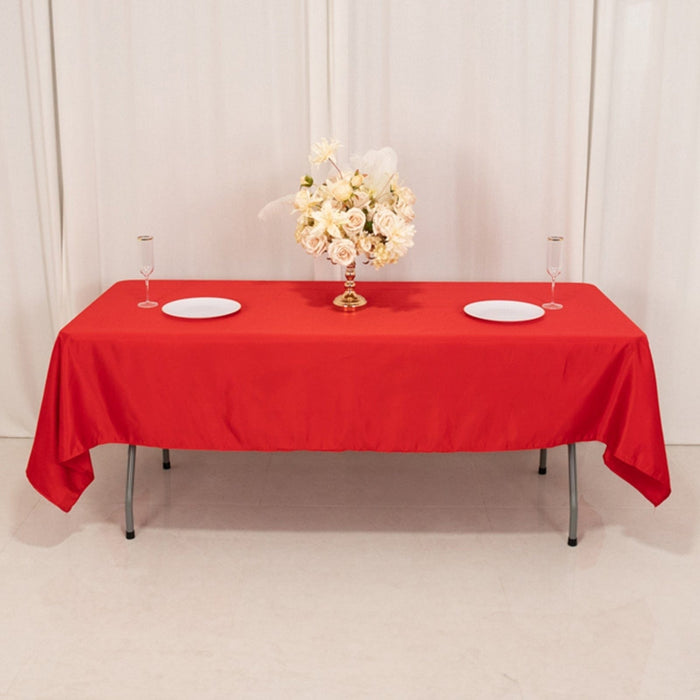 60" x 102" Lamour Satin Rectangular Tablecloth