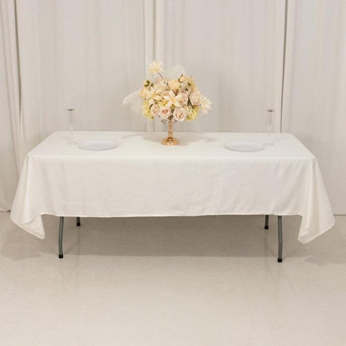 60" x 102" Lamour Satin Rectangular Tablecloth