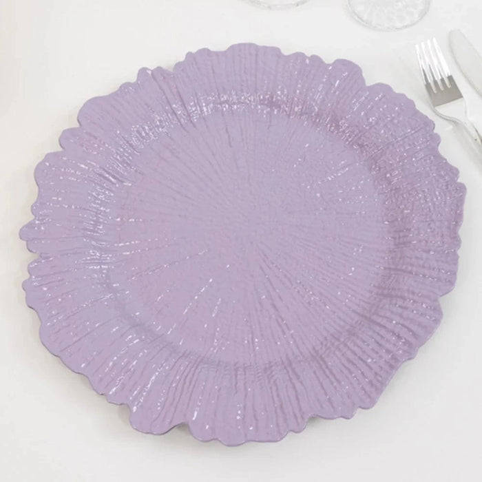 6 pcs 13" Round Textured Charger Plates