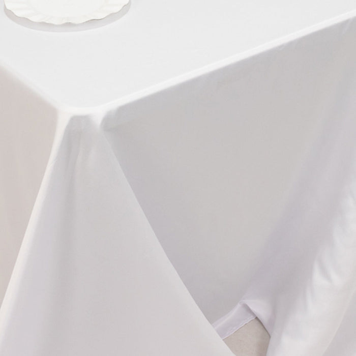 90" x 132" Lamour Satin Rectangular Tablecloth