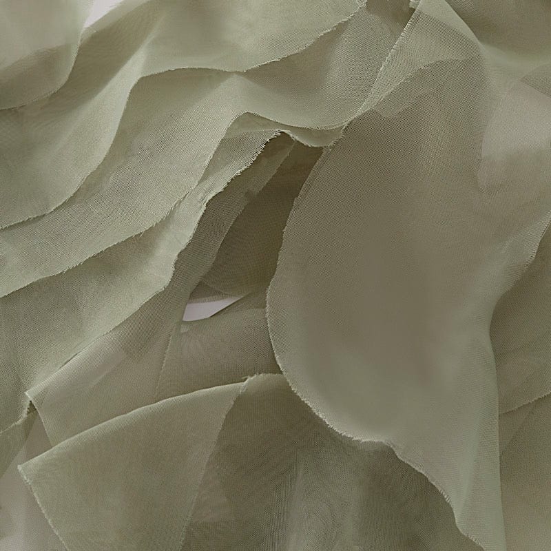 Chiffon Curly Chair Sash Bows Ties Wedding Decorations