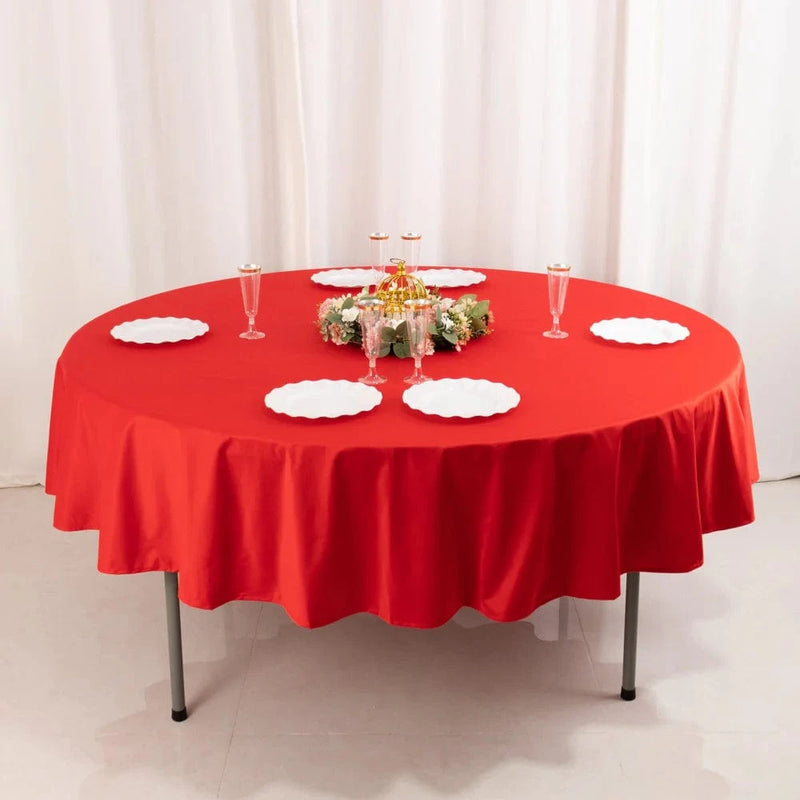 90" Premium Scuba Round Tablecloth