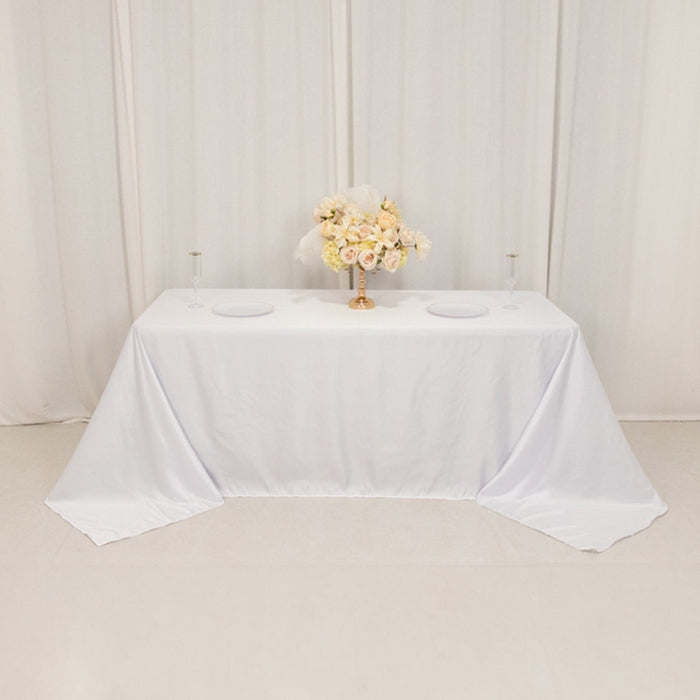 90" x 132" Lamour Satin Rectangular Tablecloth