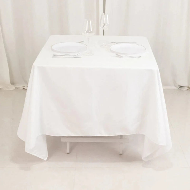 70" Cotton Blend Square Tablecloth for Weddings and Events