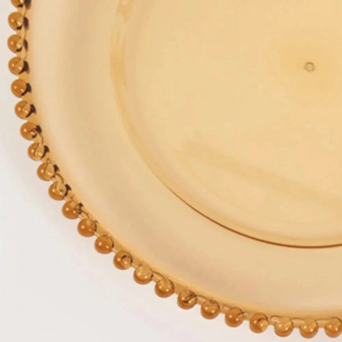 6 pcs 13" Round Beaded Rim Charger Plates