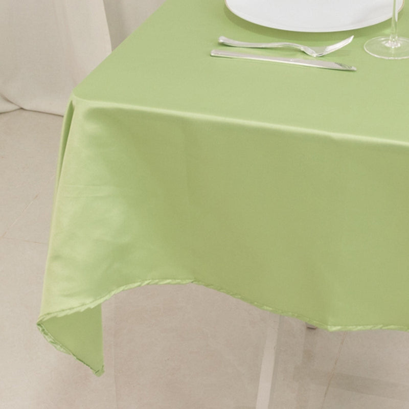 54" x 54" Lamour Satin Square Tablecloth Wedding Party Table Linens