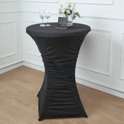 Cocktail Table Cover Ruched Pleated Heavy Duty Spandex Tablecloth
