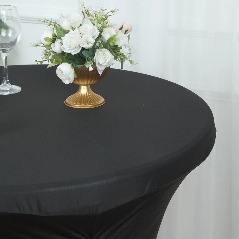 Cocktail Table Cover Ruched Pleated Heavy Duty Spandex Tablecloth