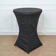 Cocktail Table Cover Ruched Pleated Heavy Duty Spandex Tablecloth