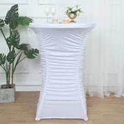 Cocktail Table Cover Ruched Pleated Heavy Duty Spandex Tablecloth