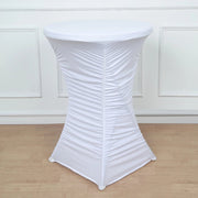 Cocktail Table Cover Ruched Pleated Heavy Duty Spandex Tablecloth
