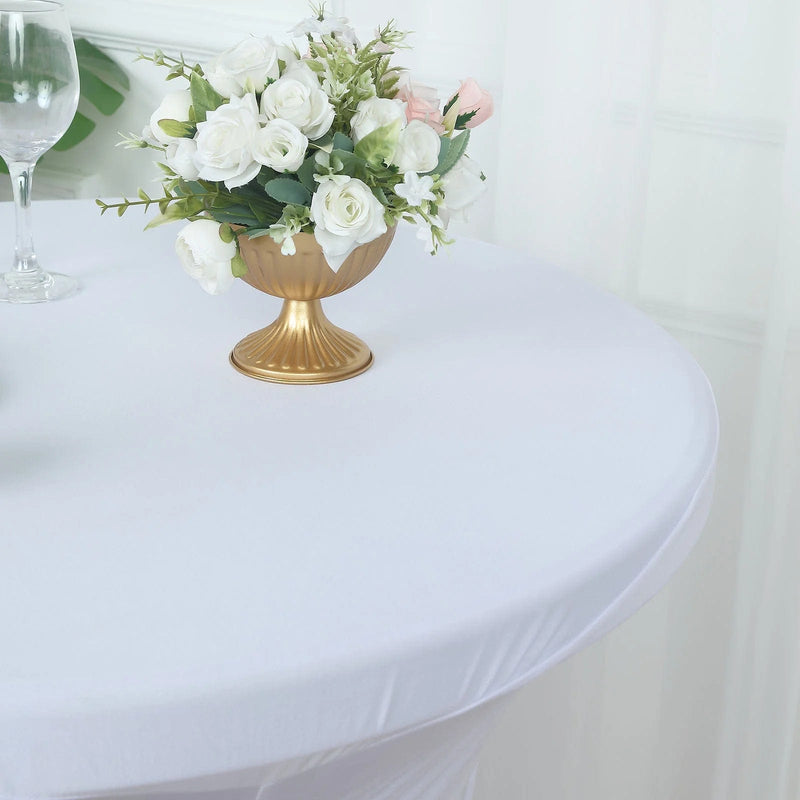 Cocktail Table Cover Ruched Pleated Heavy Duty Spandex Tablecloth