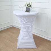 Cocktail Table Cover Ruched Pleated Heavy Duty Spandex Tablecloth