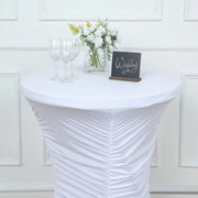 Cocktail Table Cover Ruched Pleated Heavy Duty Spandex Tablecloth