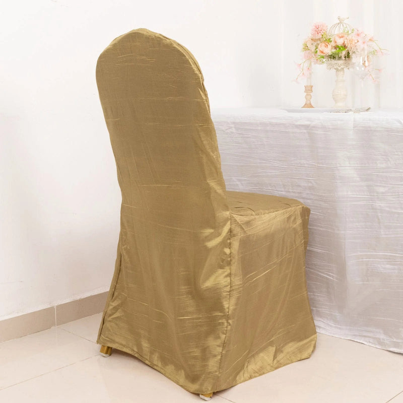 Crinkle Crushed Taffeta Banquet Chair Cover