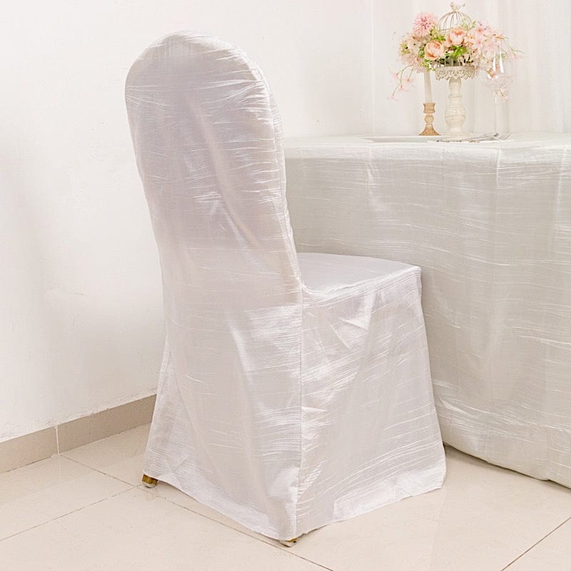 Crinkle Crushed Taffeta Banquet Chair Cover