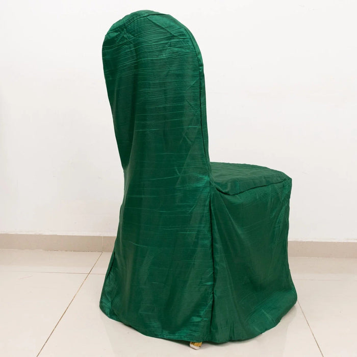 Crinkle Crushed Taffeta Banquet Chair Cover CHAIR_ACRNK_HUNT