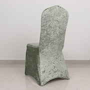 Crushed Velvet Fitted Spandex Banquet Chair Cover