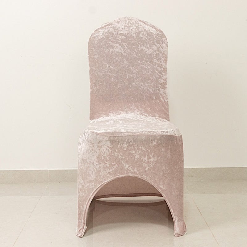 Crushed Velvet Fitted Spandex Banquet Chair Cover