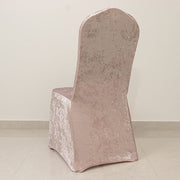 Crushed Velvet Fitted Spandex Banquet Chair Cover