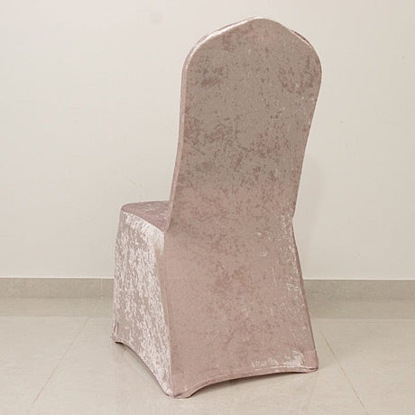 Crushed Velvet Fitted Spandex Banquet Chair Cover