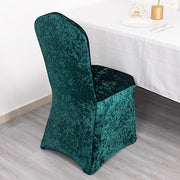 Crushed Velvet Fitted Spandex Banquet Chair Cover