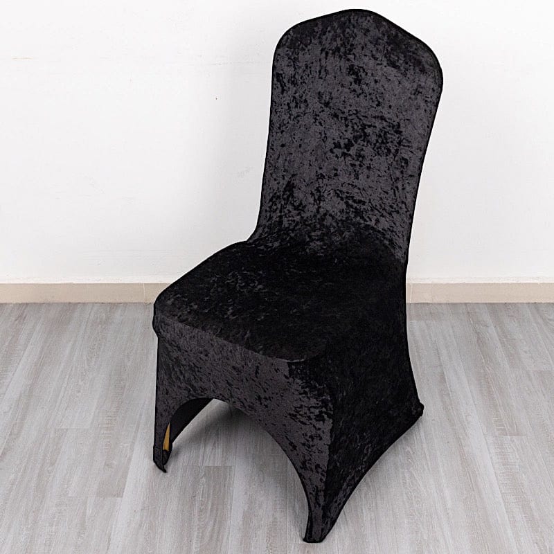 Crushed Velvet Fitted Spandex Banquet Chair Cover