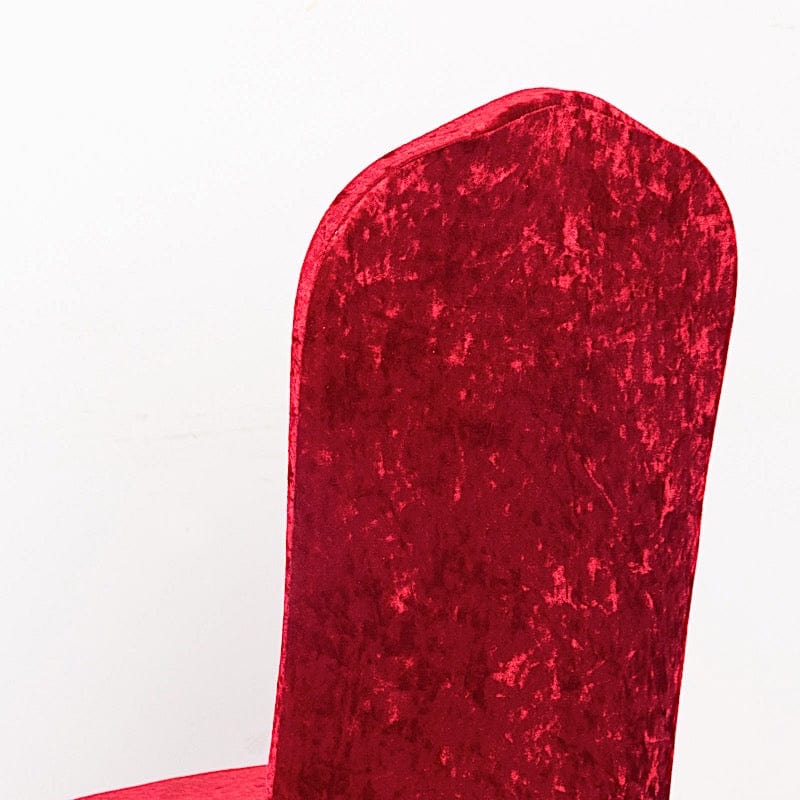 Crushed Velvet Fitted Spandex Banquet Chair Cover