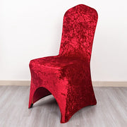 Crushed Velvet Fitted Spandex Banquet Chair Cover