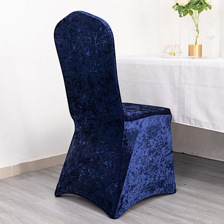 Crushed Velvet Fitted Spandex Banquet Chair Cover
