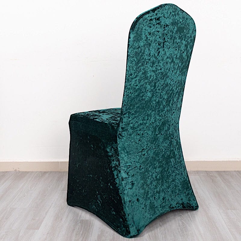 Crushed Velvet Fitted Spandex Banquet Chair Cover