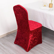 Crushed Velvet Fitted Spandex Banquet Chair Cover