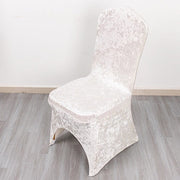 Crushed Velvet Fitted Spandex Banquet Chair Cover