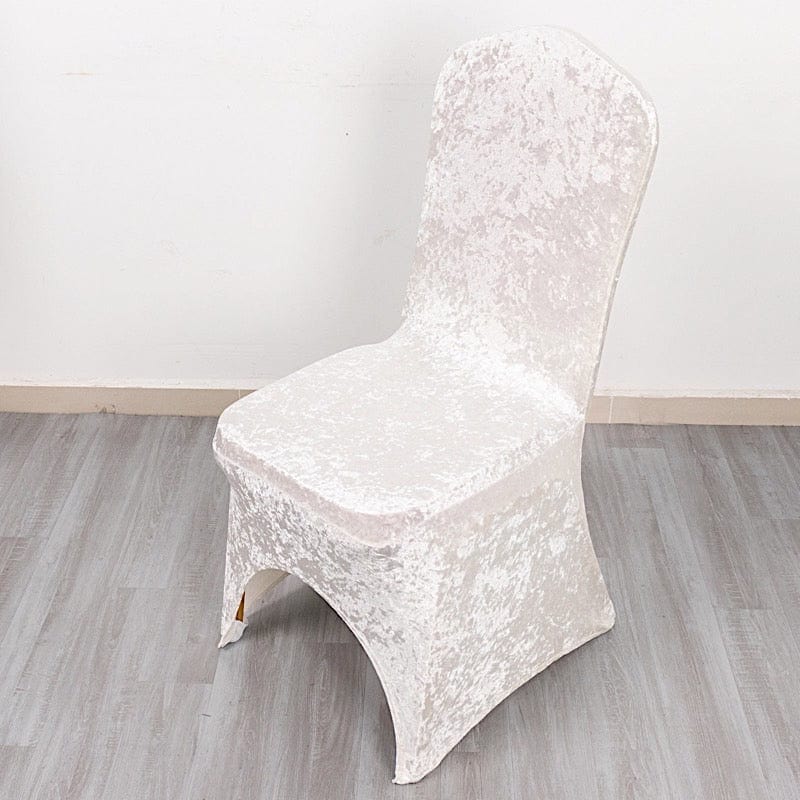 Crushed Velvet Fitted Spandex Banquet Chair Cover